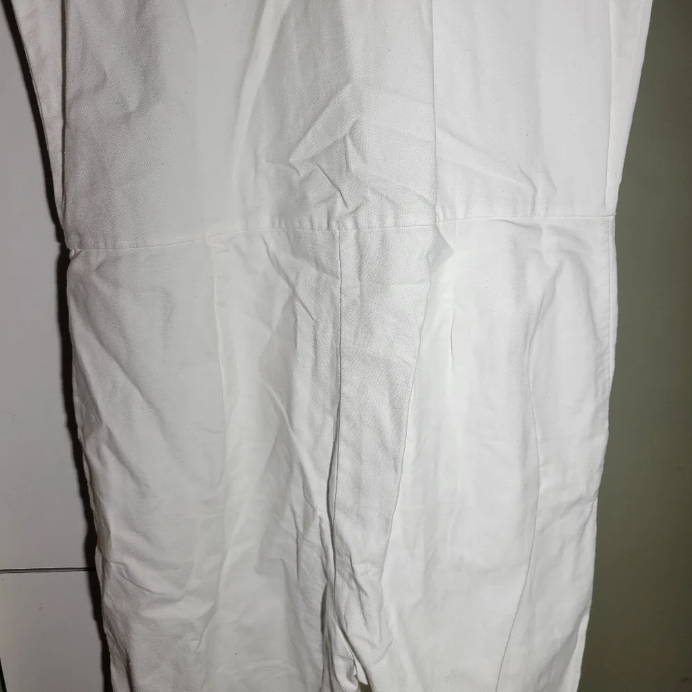 Eileen Fisher Cotton Hemp Stretch Jumpsuit ankle length white XS - Picture 3 of 13